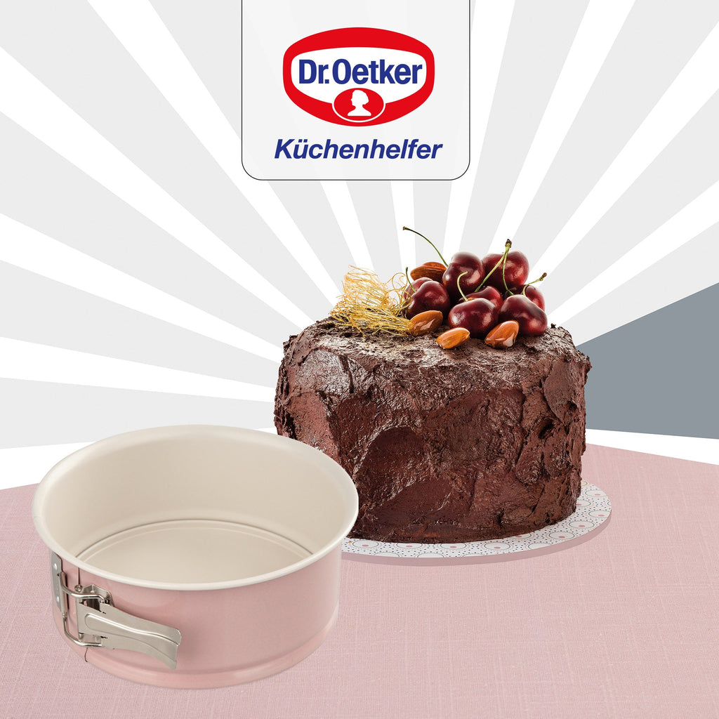 Dr Oetker - Ensemble De 2 Moules À Manqué À Charnière 18 Et 20 Cm Dr. Oetker Rétro - Rose