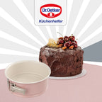 Dr Oetker - Ensemble De 2 Moules À Manqué À Charnière 18 Et 20 Cm Dr. Oetker Rétro - Rose