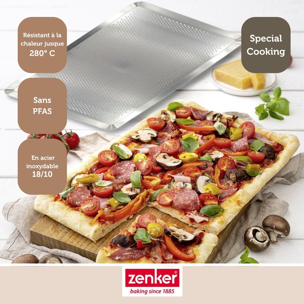 Zenker - Lot De 2 Plaques À Pâtisserie Perforées En Inox Zenker Special Cooking - Aluminium