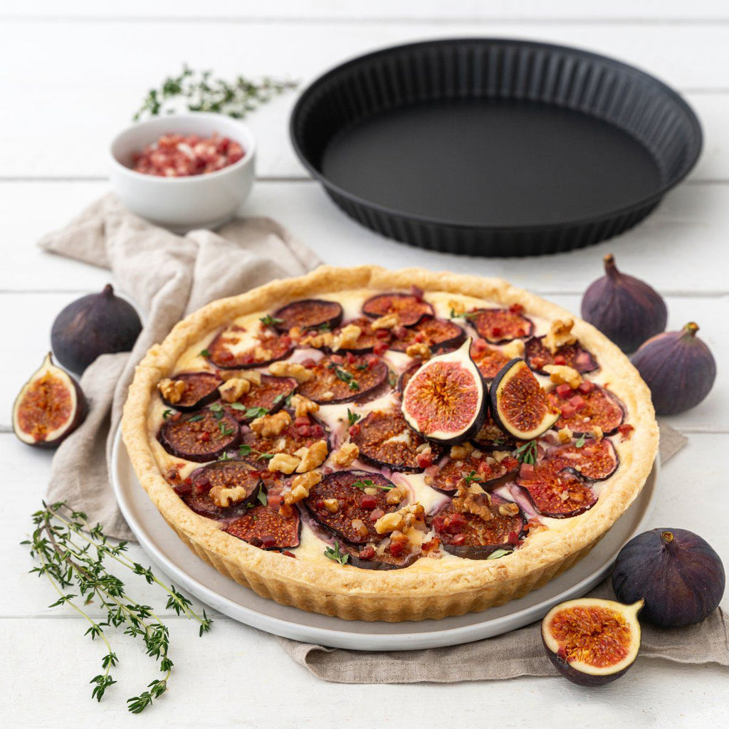 Zenker - Set De 2 Moules À Tartes Ou Quiches De 28 Cm Et 30 Cm Zenker Spécial Countries - Noir