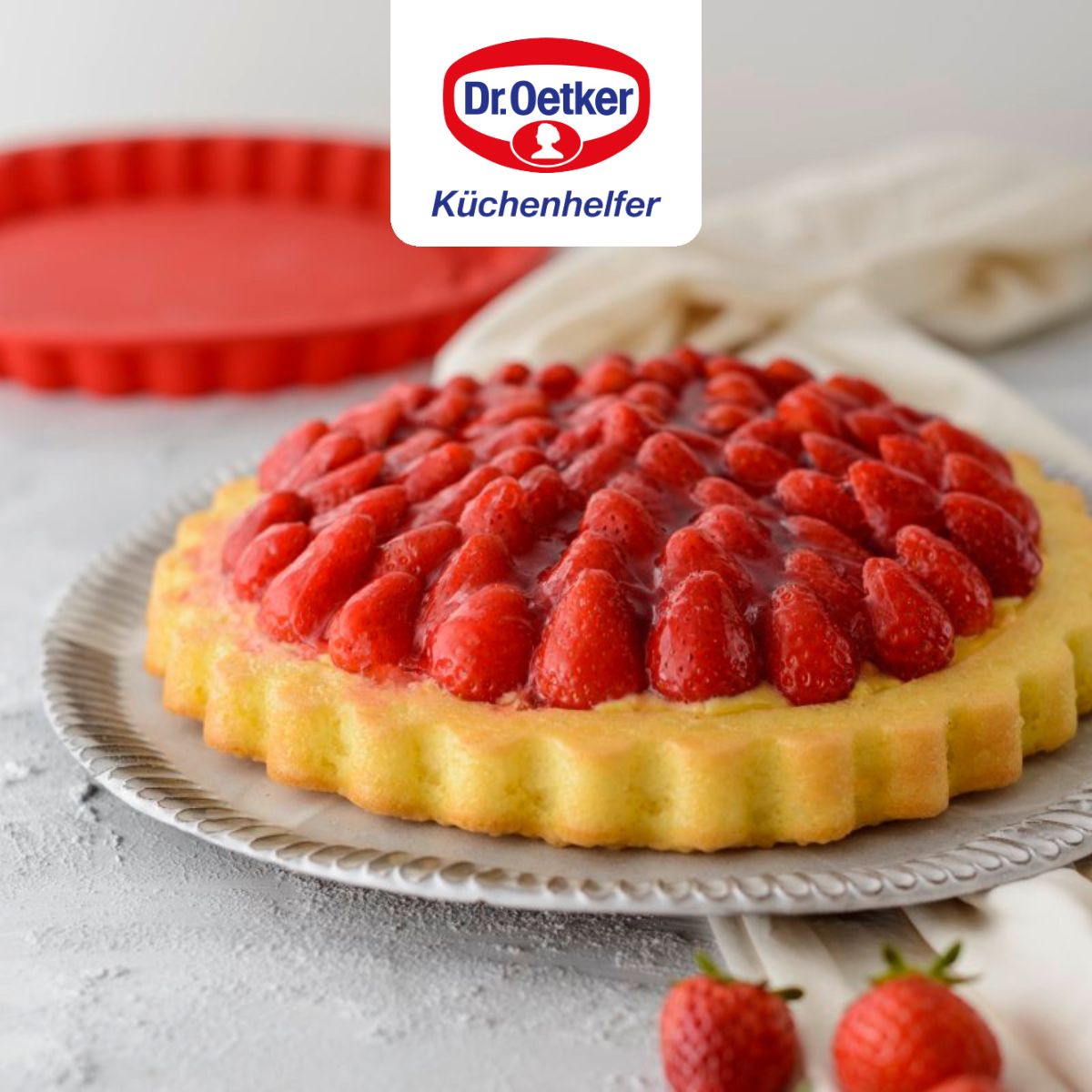 Dr Oetker - Moule À Tarte En Silicone Rouge De 26 Cm Dr. Oetker Flexxibel Love - Rouge