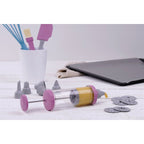 Zenker - Seringue De Pâtisserie Et 6 Embouts Et 6 Disques À Motifs Zenker Sweet Sensation - Gris