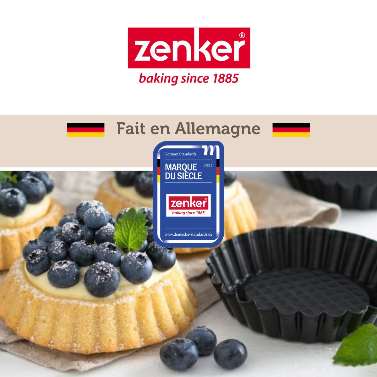 Zenker - Lot De 6 Moules À Tartelettes 10 Cm Zenker Black Metallic - Noir