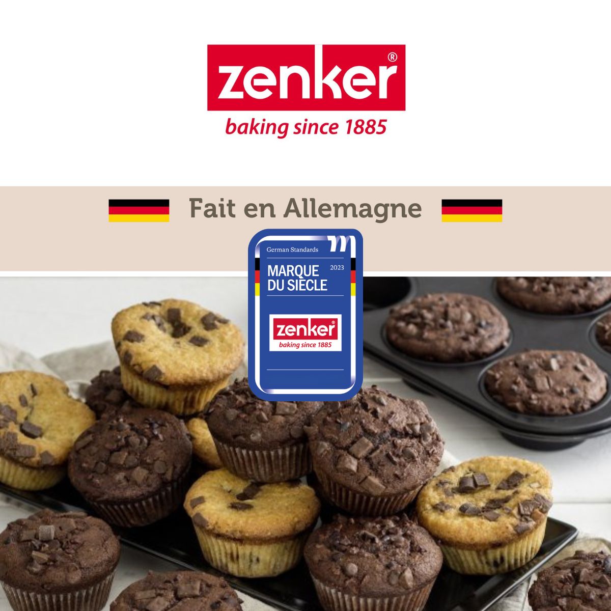 Zenker - Moule À Muffins 12 Empreintes 38 X 26 Cm Zenker Black Metallic - Noir