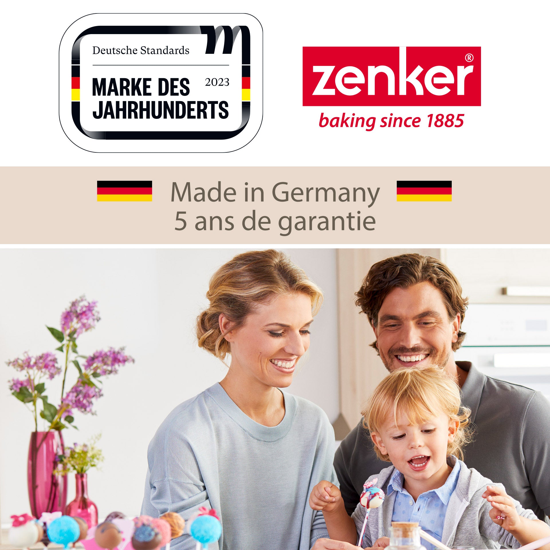 Zenker - Moule À Charnière Carré Avec Couvercle 23 Cm Zenker Bake Click And Go - Noir