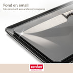 Zenker - Moule À Charnière Rectangulaire En Acier Émaillé Et Sa Spatule 42 X 29 Cm Zenker Deluxe - Noir