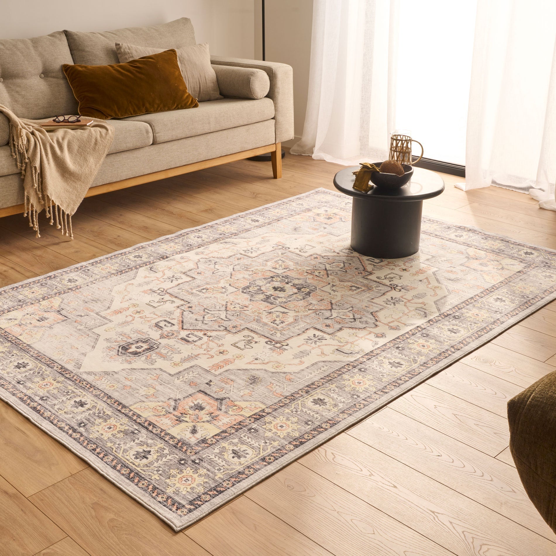 Ottoman - Tapis D'Intérieur - Polyester - Gris