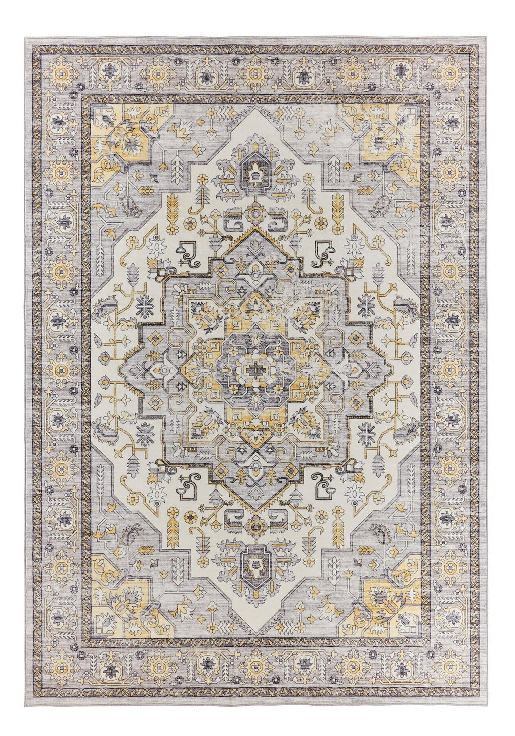Ottoman - Tapis D'Intérieur - Polyester - Jaune
