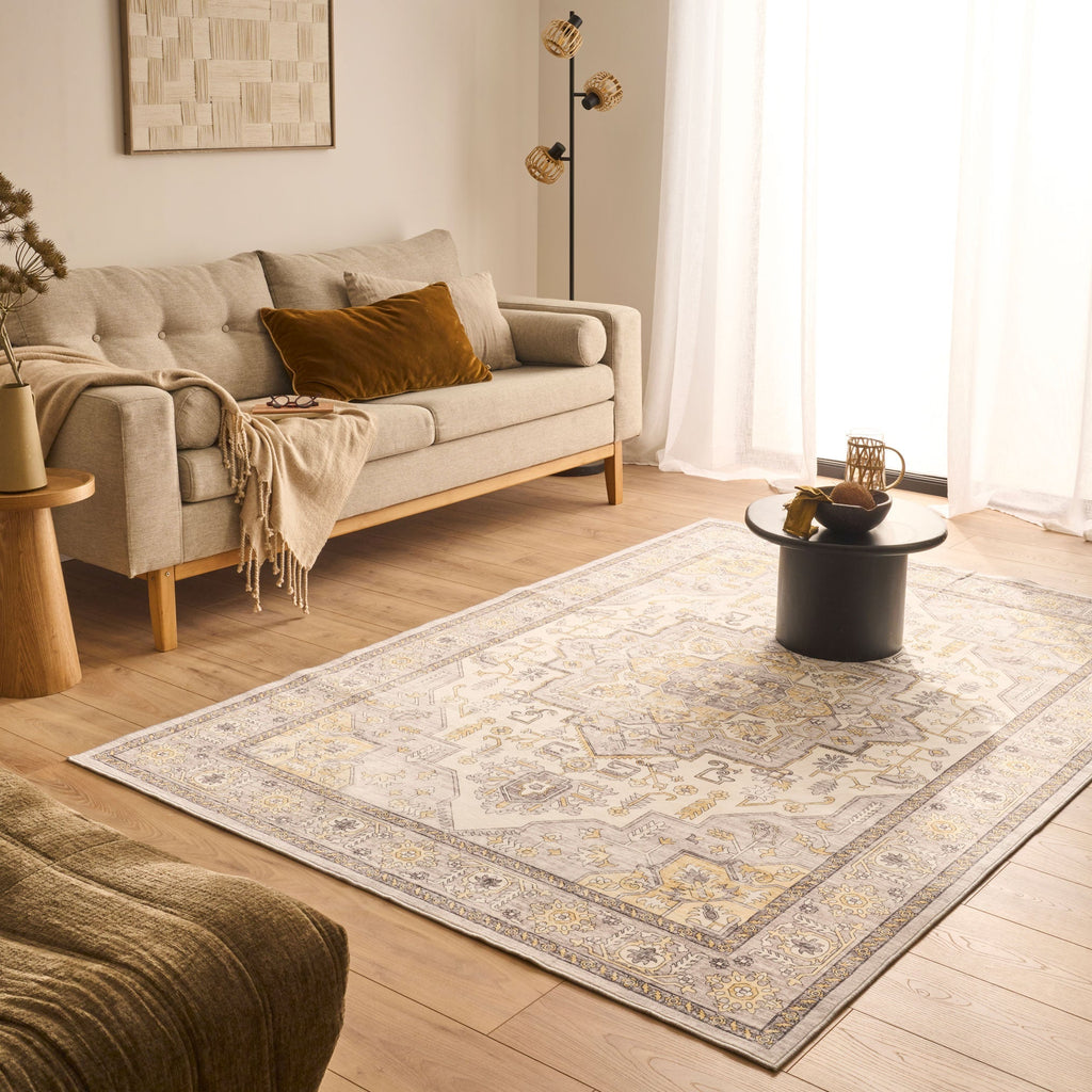 Ottoman - Tapis D'Intérieur - Polyester - Jaune