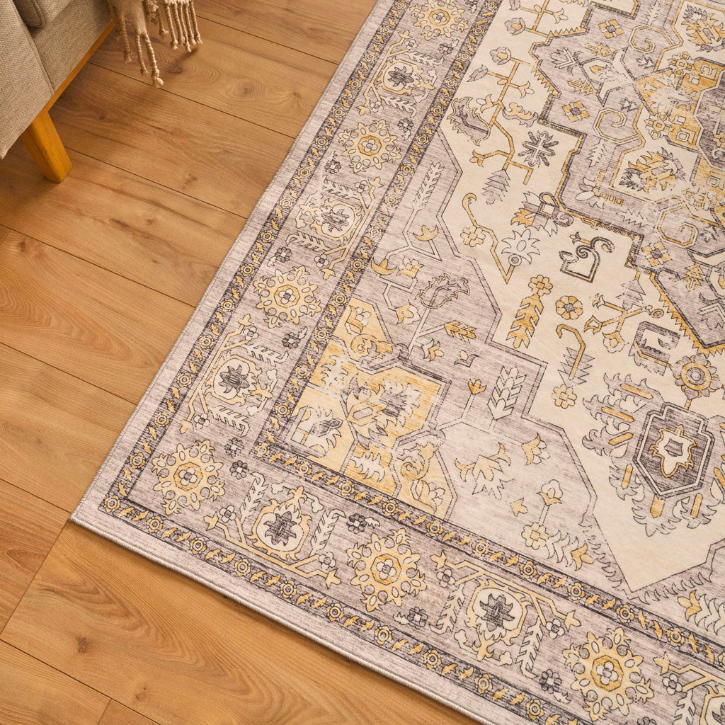 Ottoman - Tapis D'Intérieur - Polyester - Jaune