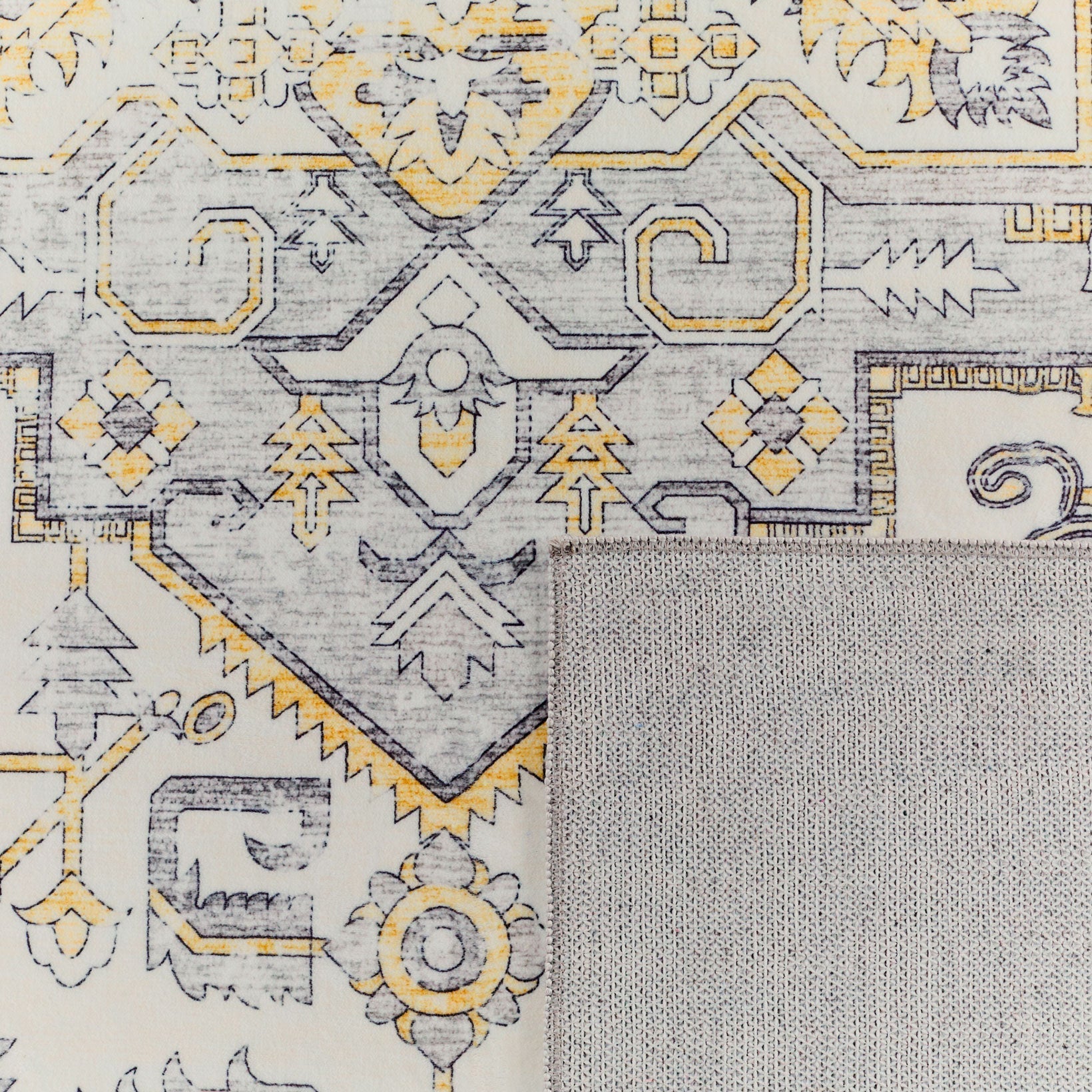 Ottoman - Tapis D'Intérieur - Polyester - Jaune