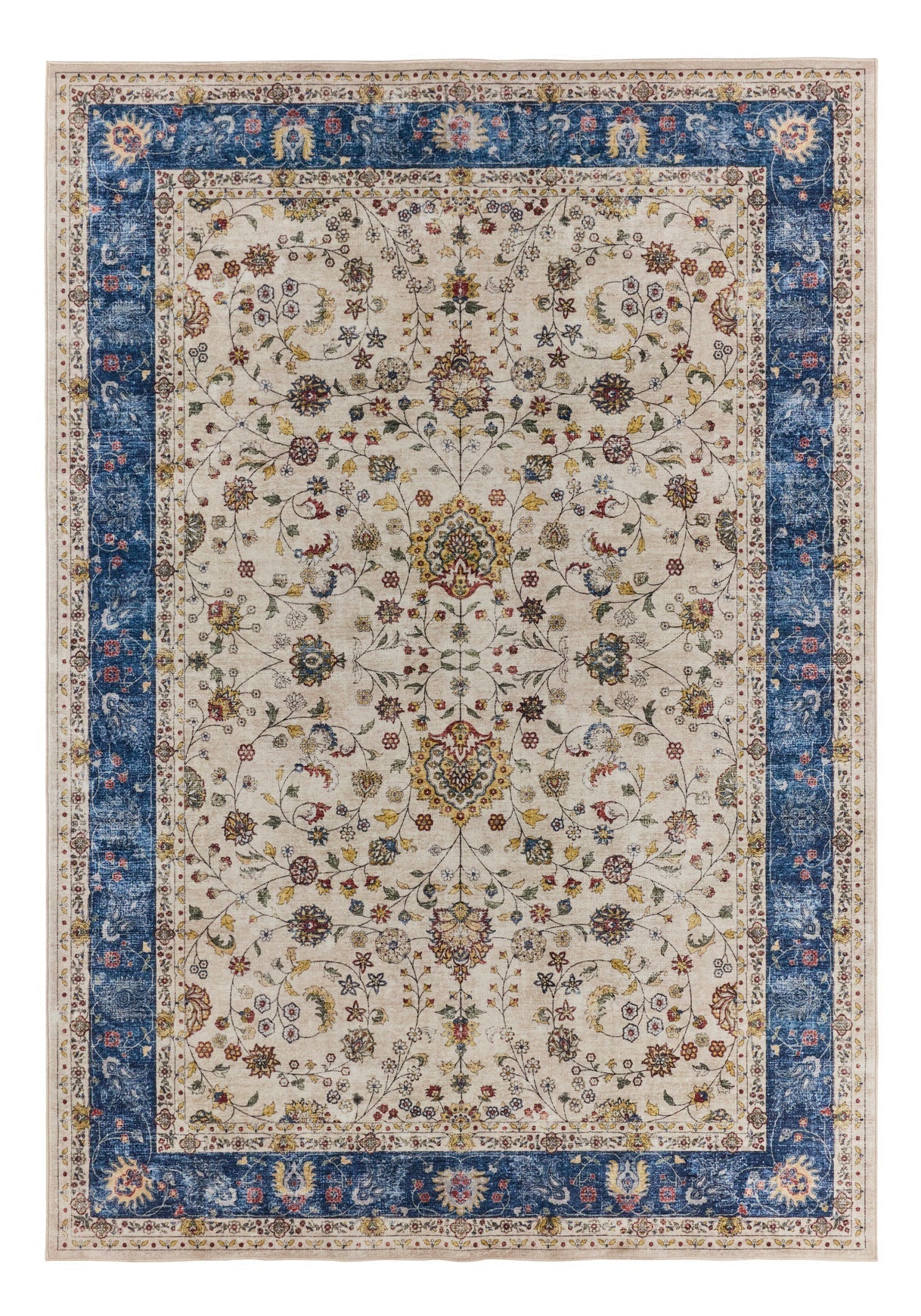 Ottoman - Tapis D'Intérieur - Polyester - Bleu