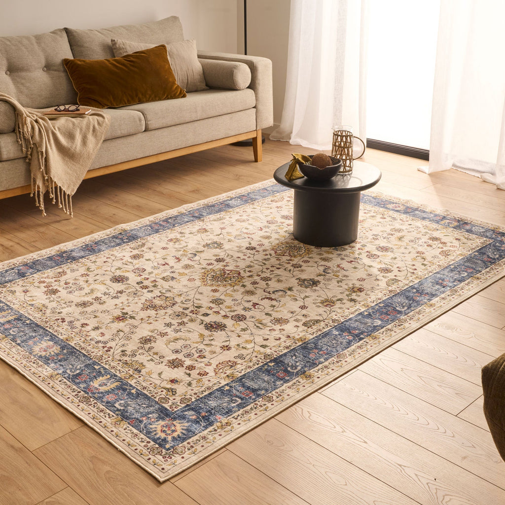 Ottoman - Tapis D'Intérieur - Polyester - Bleu