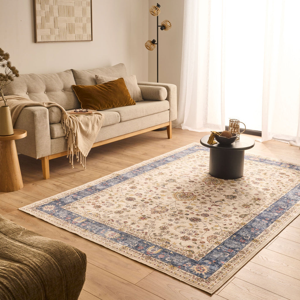 Ottoman - Tapis D'Intérieur - Polyester - Bleu