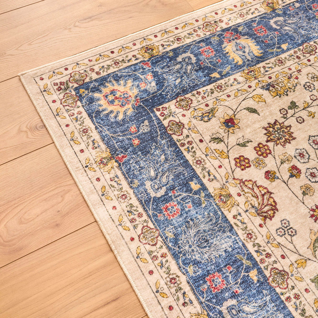 Ottoman - Tapis D'Intérieur - Polyester - Bleu