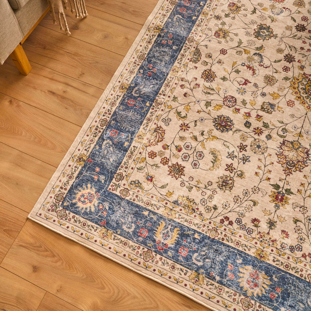 Ottoman - Tapis D'Intérieur - Polyester - Bleu