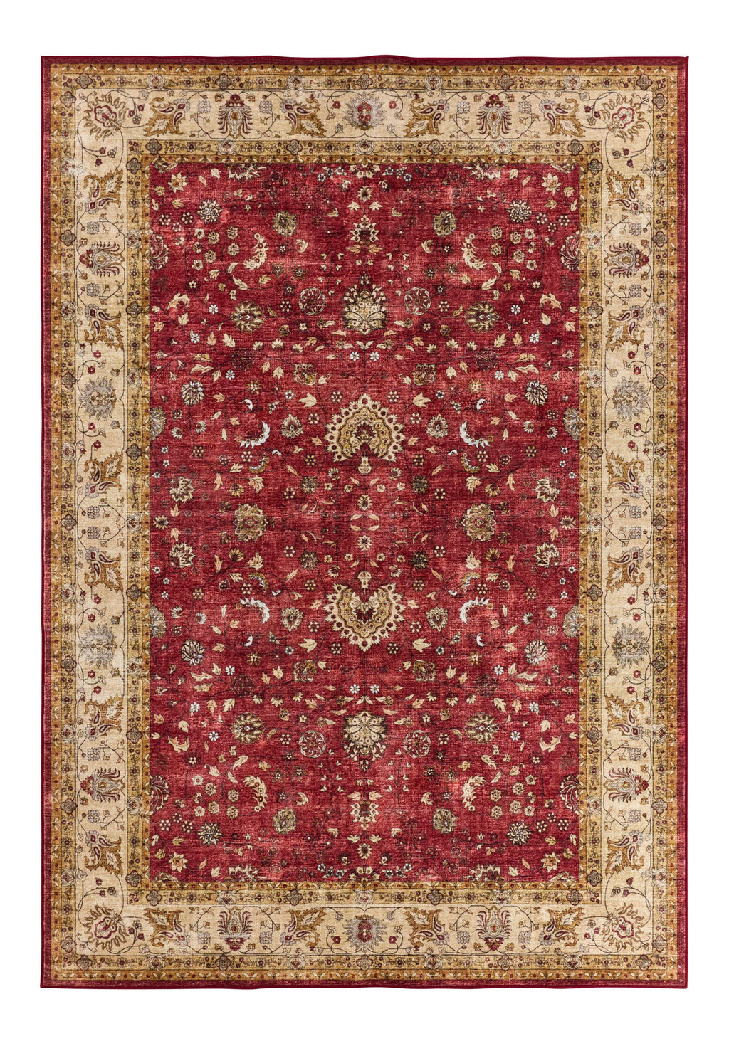 Ottoman - Tapis D'Intérieur - Polyester - Rouge