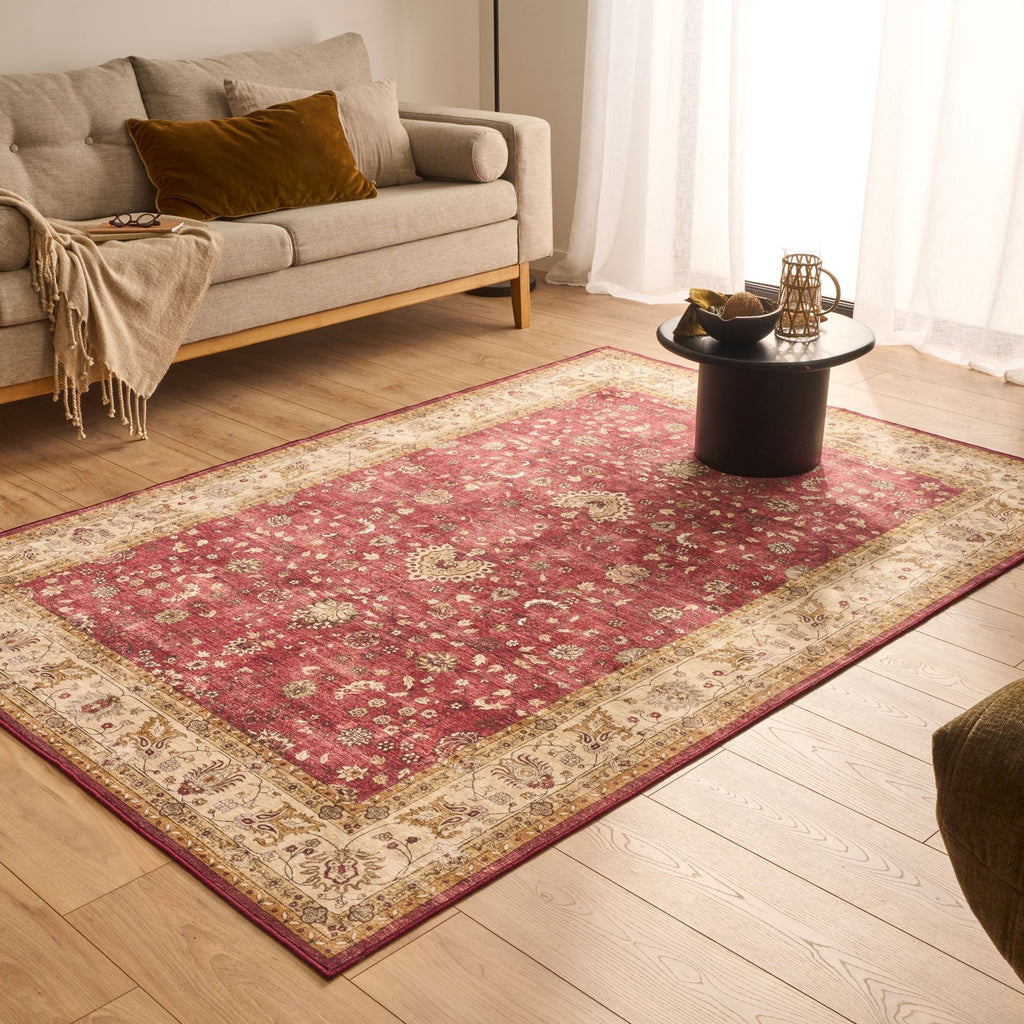 Ottoman - Tapis D'Intérieur - Polyester - Rouge