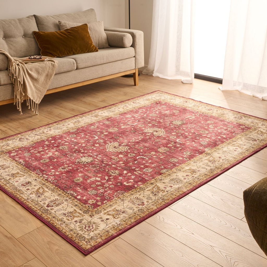 Ottoman - Tapis D'Intérieur - Polyester - Rouge