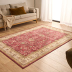 Ottoman - Tapis D'Intérieur - Polyester - Rouge