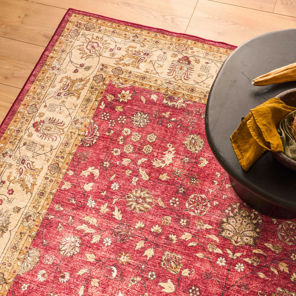 Ottoman - Tapis D'Intérieur - Polyester - Rouge