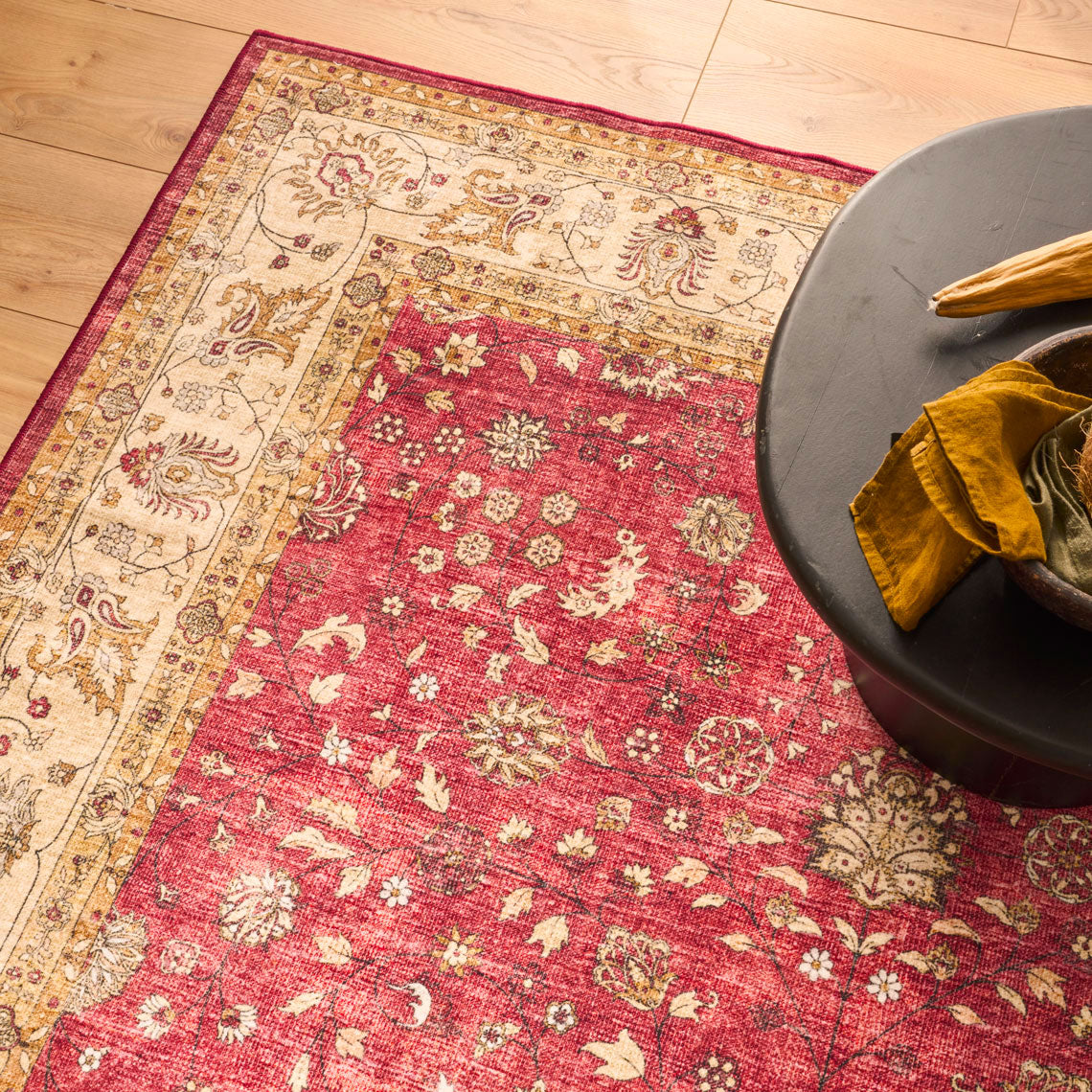 Ottoman - Tapis D'Intérieur - Polyester - Rouge