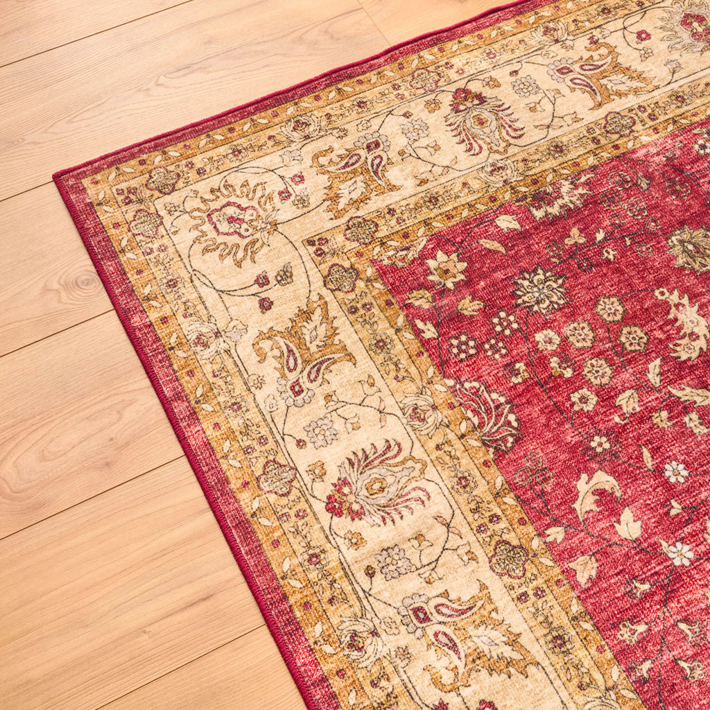 Ottoman - Tapis D'Intérieur - Polyester - Rouge