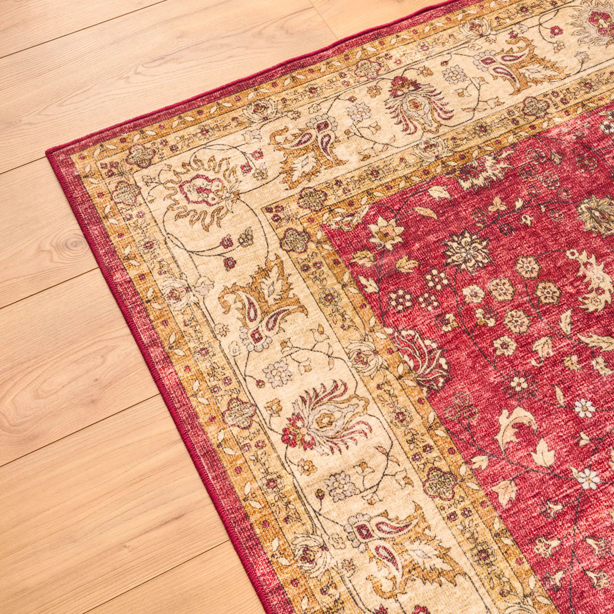 Ottoman - Tapis D'Intérieur - Polyester - Rouge
