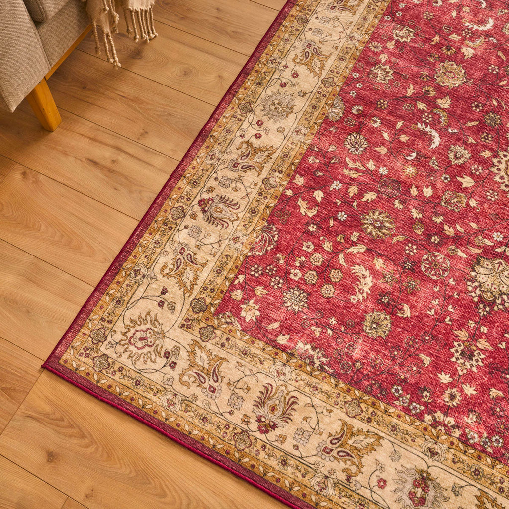 Ottoman - Tapis D'Intérieur - Polyester - Rouge