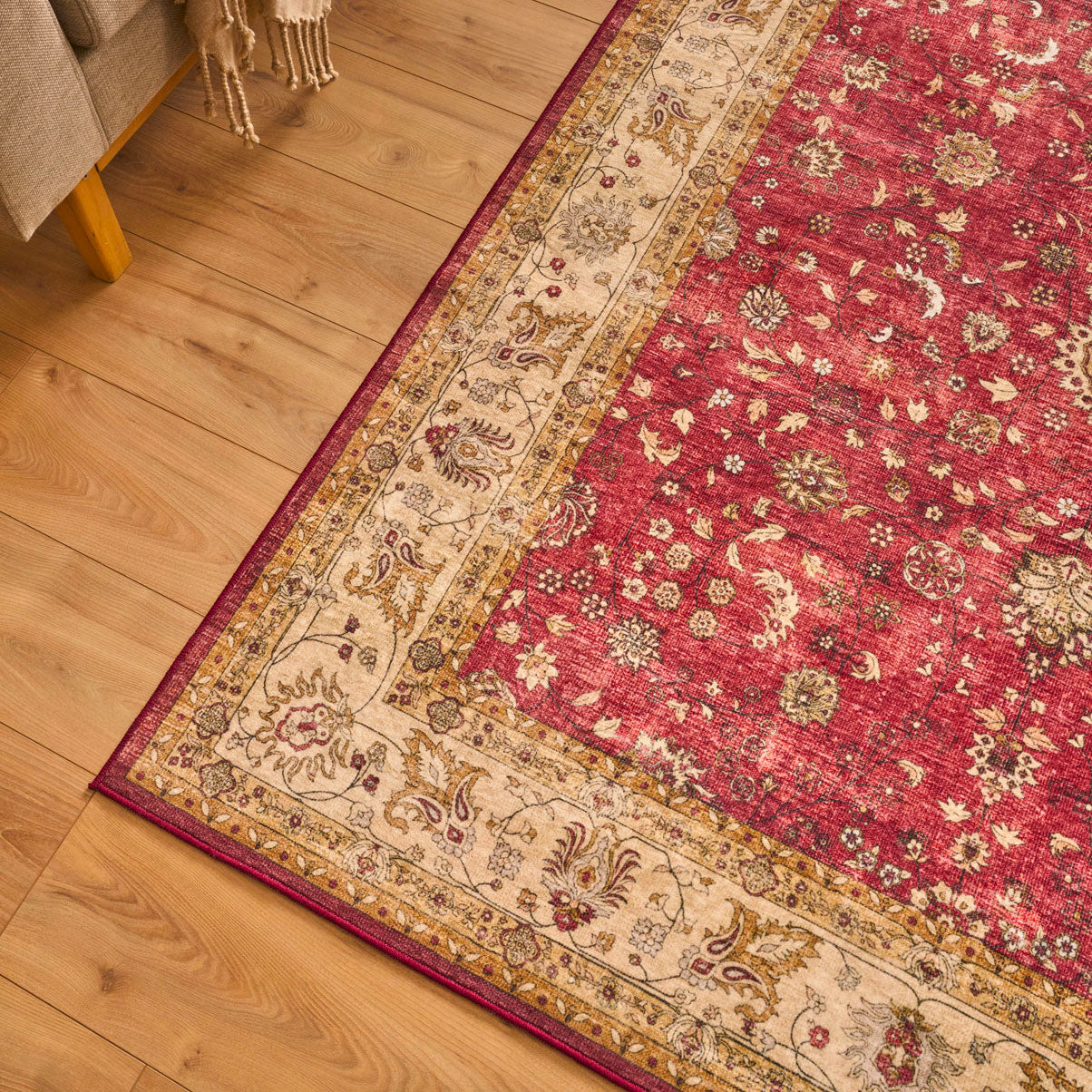 Tapis salon vintage - Rouge - Collection Ottoman OTTOMAN
