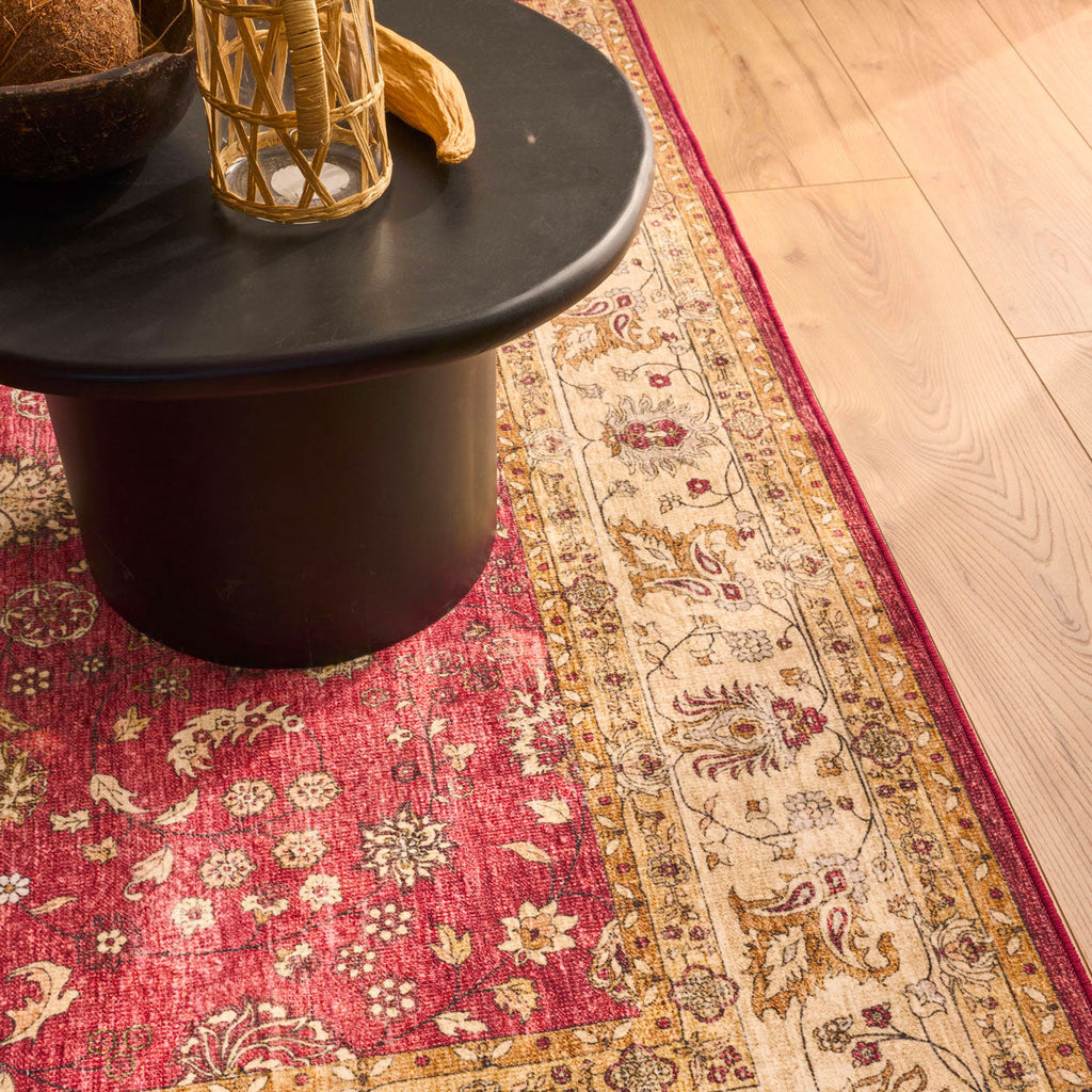 Ottoman - Tapis D'Intérieur - Polyester - Rouge