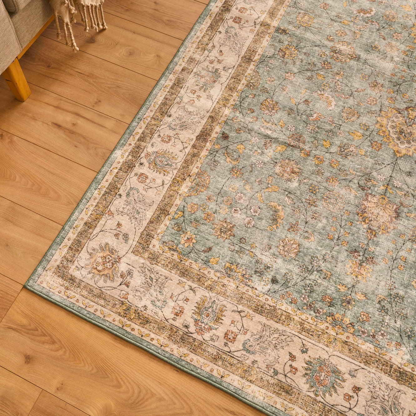 Ottoman - Tapis D'Intérieur - Polyester - Turquoise