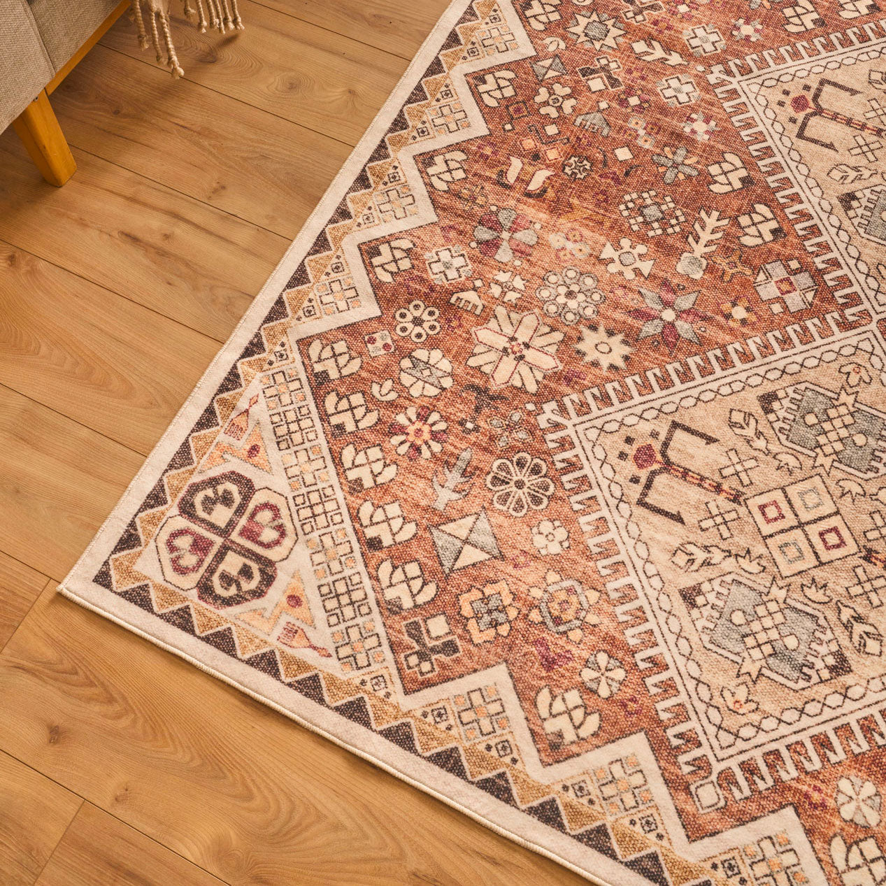 Ottoman - Tapis D'Intérieur - Polyester - Beige