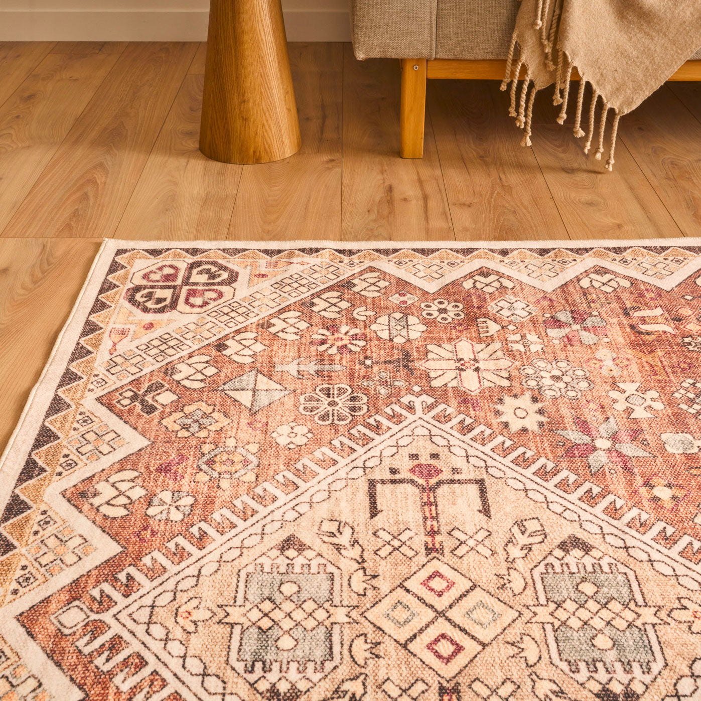 Ottoman - Tapis D'Intérieur - Polyester - Beige