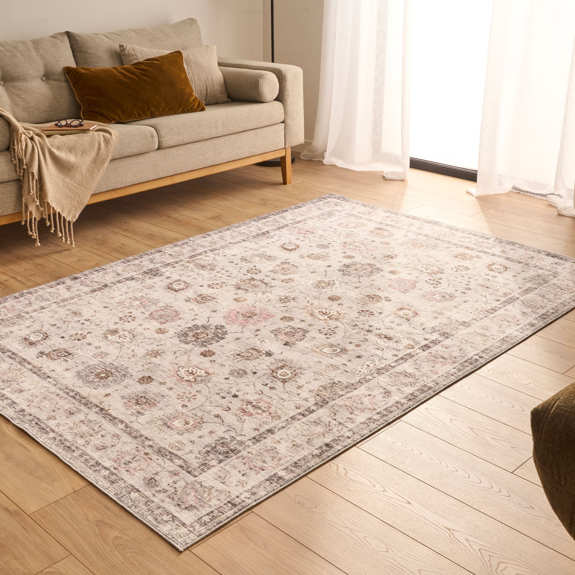 Ottoman - Tapis D'Intérieur - Polyester - Gris