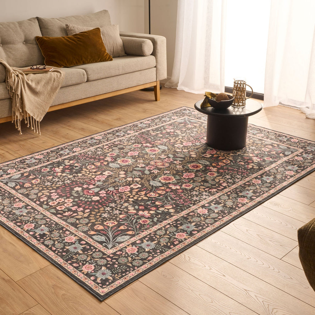 Ottoman - Tapis D'Intérieur - Polyester - Noir
