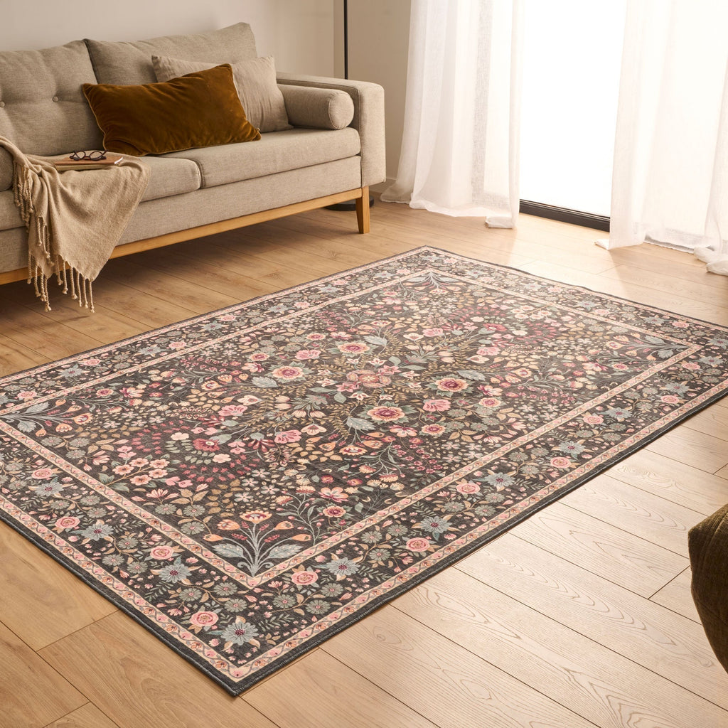 Ottoman - Tapis D'Intérieur - Polyester - Noir