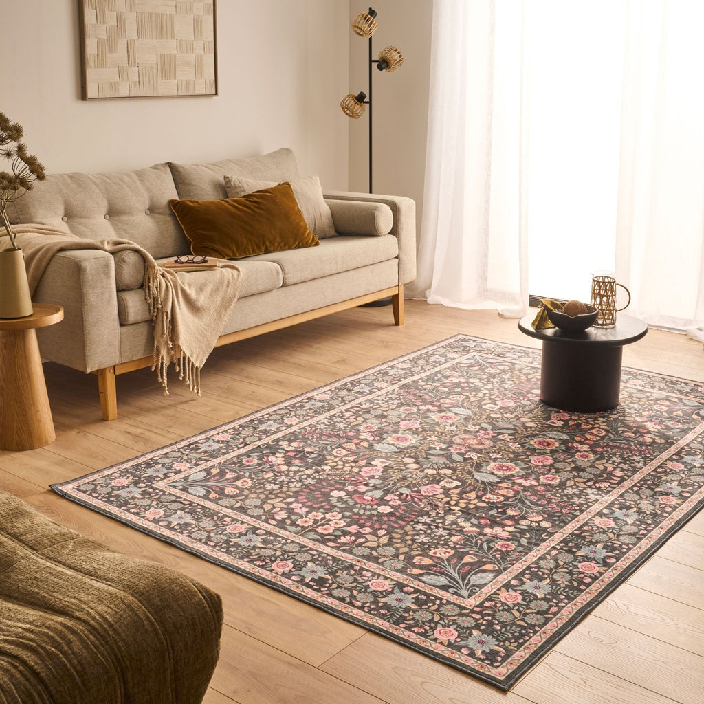 Tapis à motifs traditionnels - Noir - Collection Ottoman OTTOMAN
