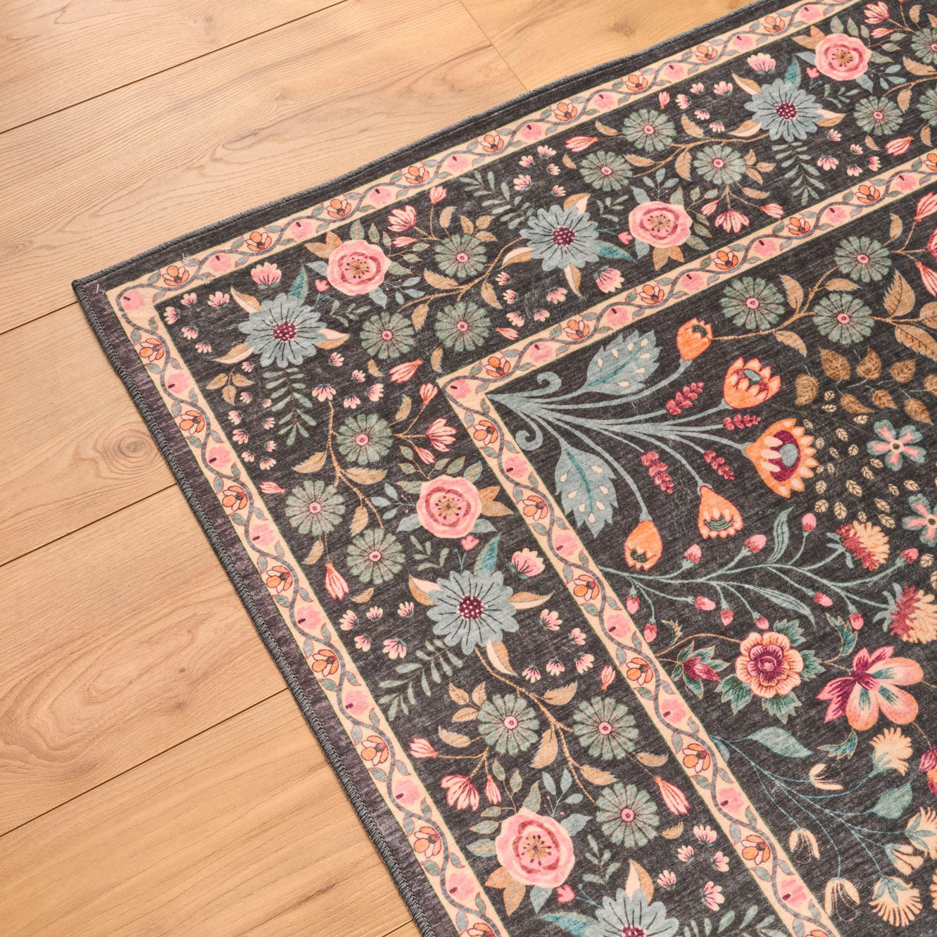 Ottoman - Tapis D'Intérieur - Polyester - Noir