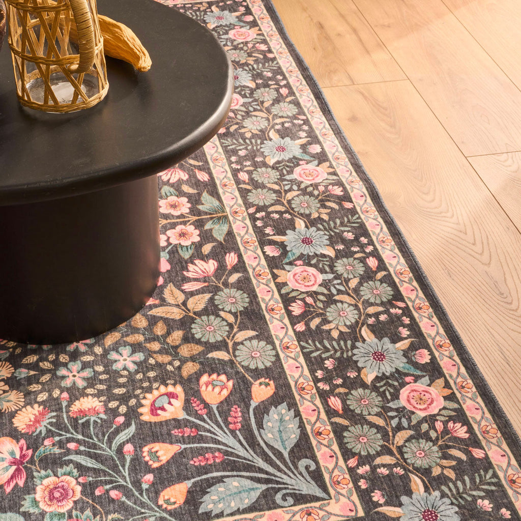 Ottoman - Tapis D'Intérieur - Polyester - Noir