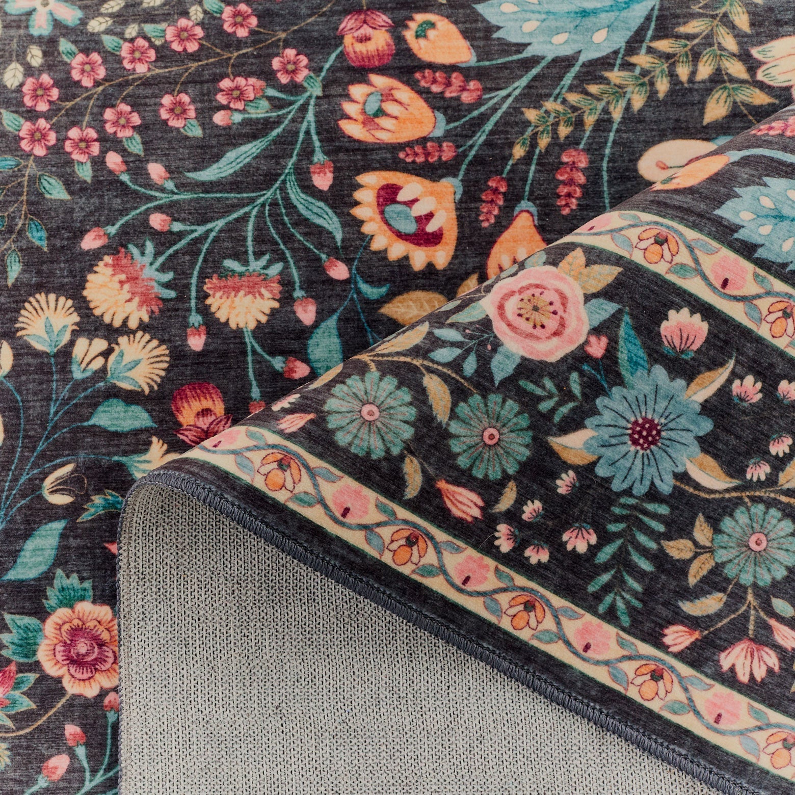 Ottoman - Tapis D'Intérieur - Polyester - Noir