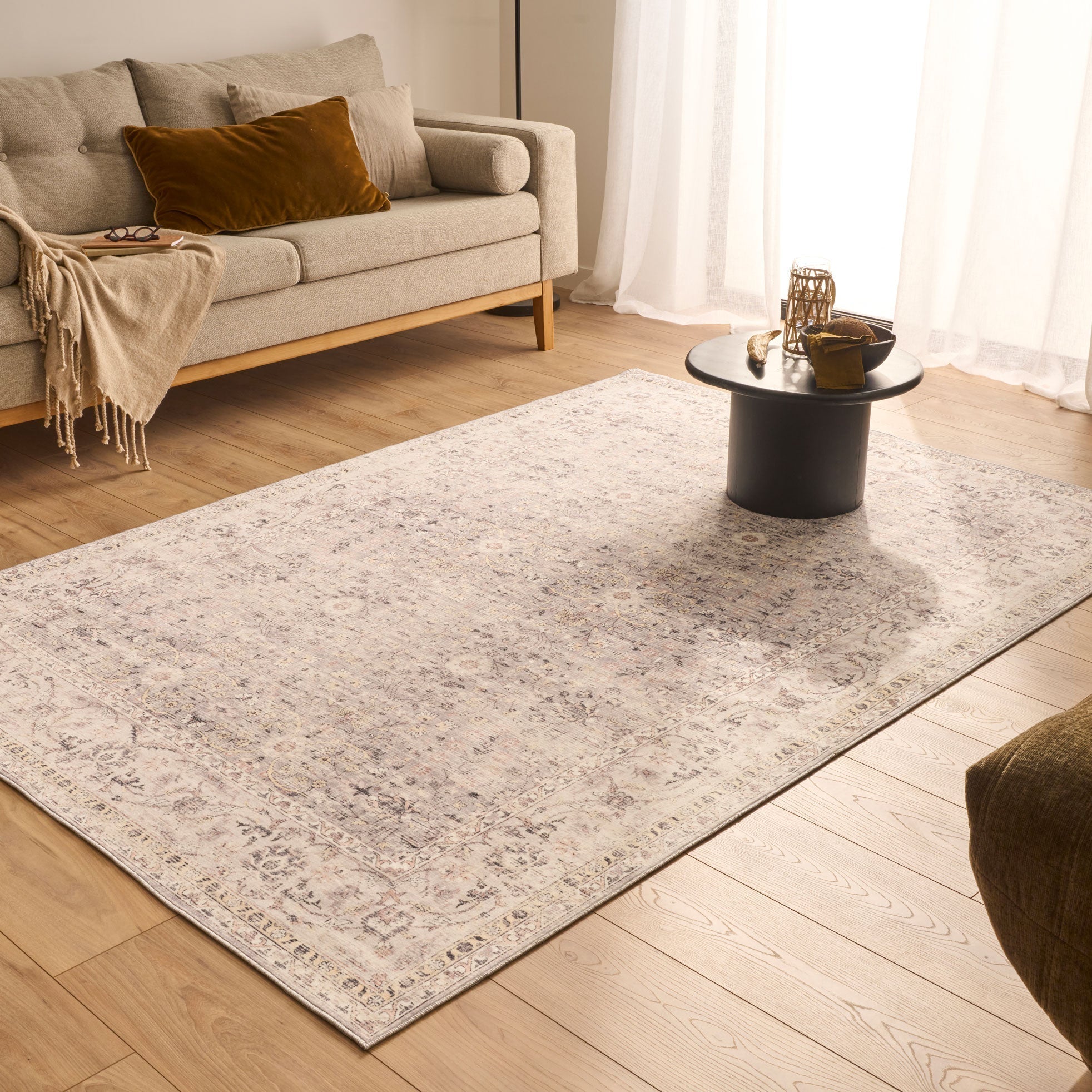 Tapis d’intérieur vintage - Gris - Collection Ottoman OTTOMAN