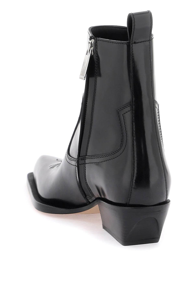 Off-White - Bottes Off-White Leather Texan Ankle Boots