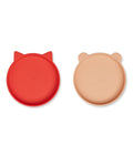 Lot De 2 Assiettes Olivia - Rouge Pomme / Rose De Toscane