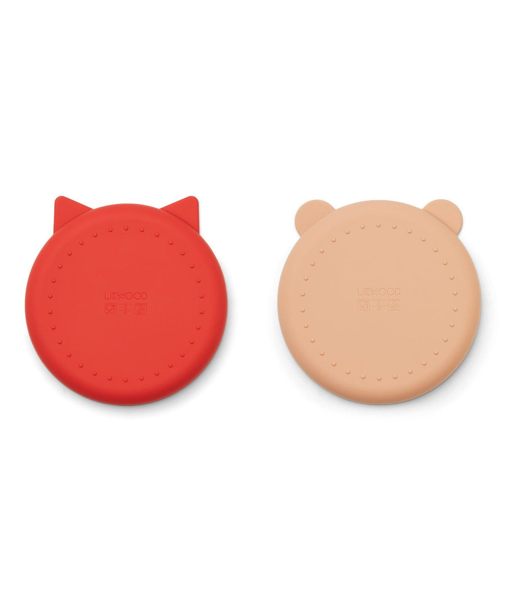 Lot De 2 Assiettes Olivia - Rouge Pomme / Rose De Toscane