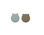 Assiette Enfant Incassable Olivia - Blue Fog / Khaki Mix