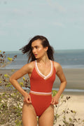 Maillot 1 Pièce Amour A La Plage Cuivre