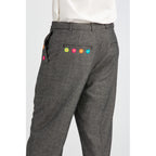 Pantalon Flower Embroidered Tailored
