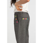 Pantalon Flower Embroidered Tailored