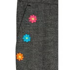 Pantalon Flower Embroidered Tailored